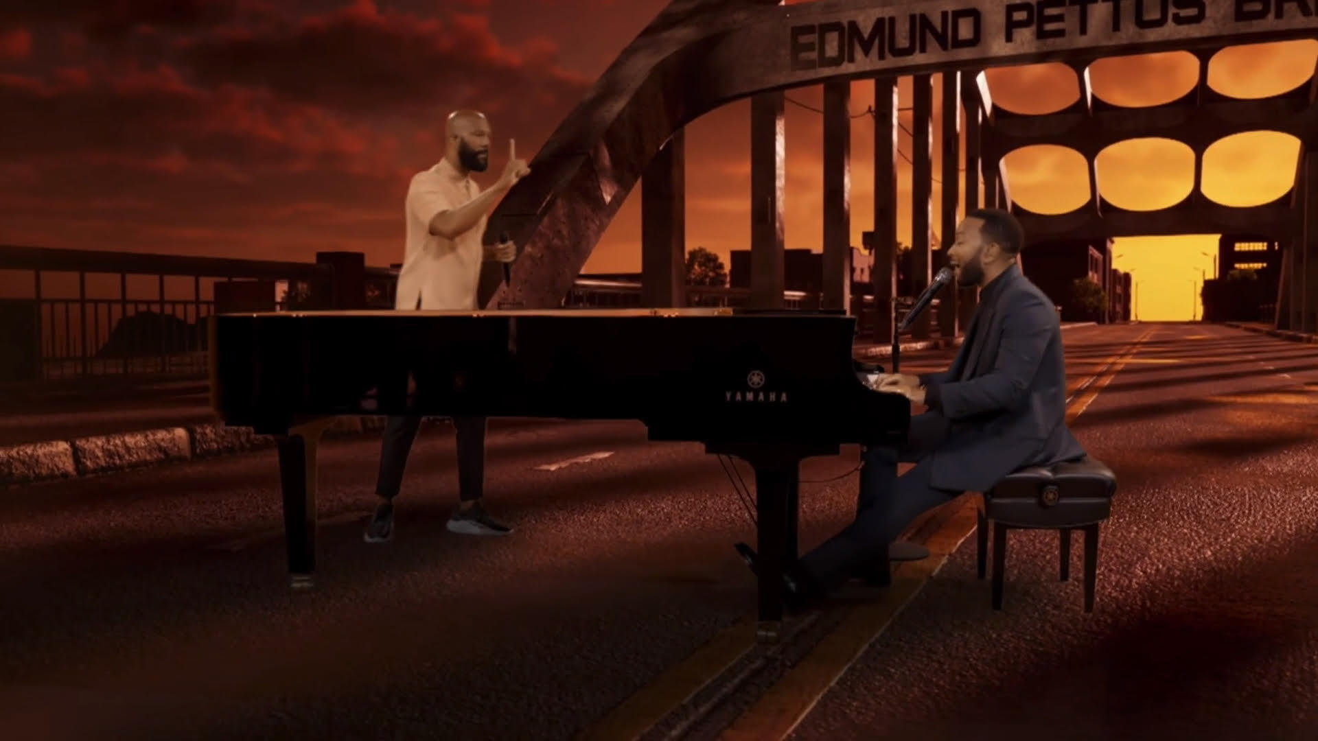 Common and John Legend on an Unreal Engine Set at L.A. Castle Studios